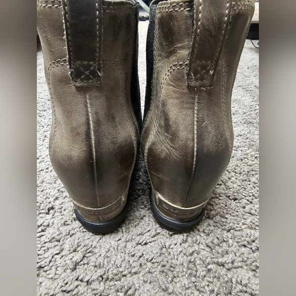 SOREL Joan of Arctic Wedge II Chelsea Boot, Size 10, Gray - Picture 4 of 8